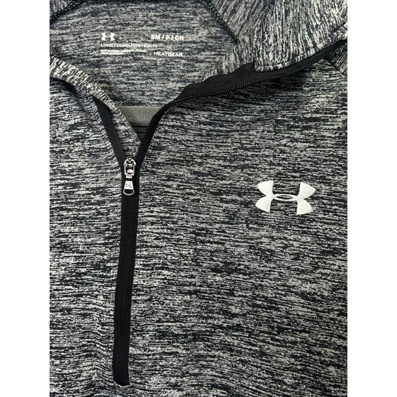 Women's Under Armor Heat Gear 1/4" Zip Pullover Small Heather Gray Long Sleeve - Picture 4 of 7
